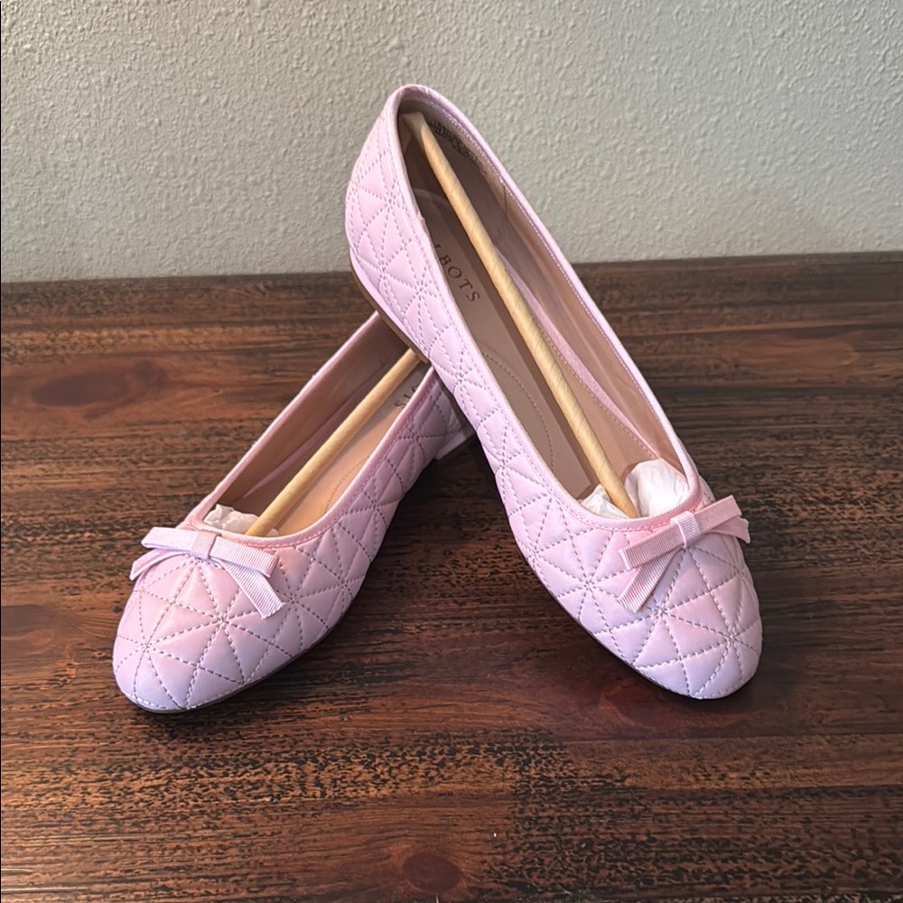 Talbots Madison Quilted Soft Pink Ballet Flats